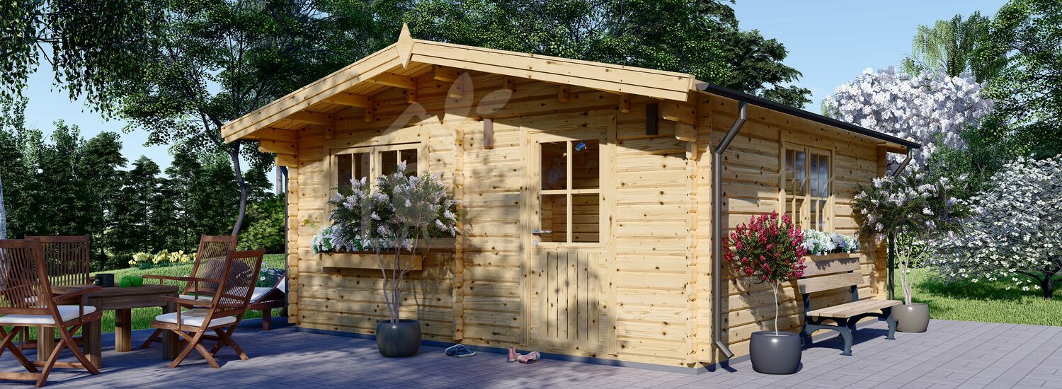 Abri de jardin en bois DREUX (44 mm), 6x6 m, 36 m² visualization 1