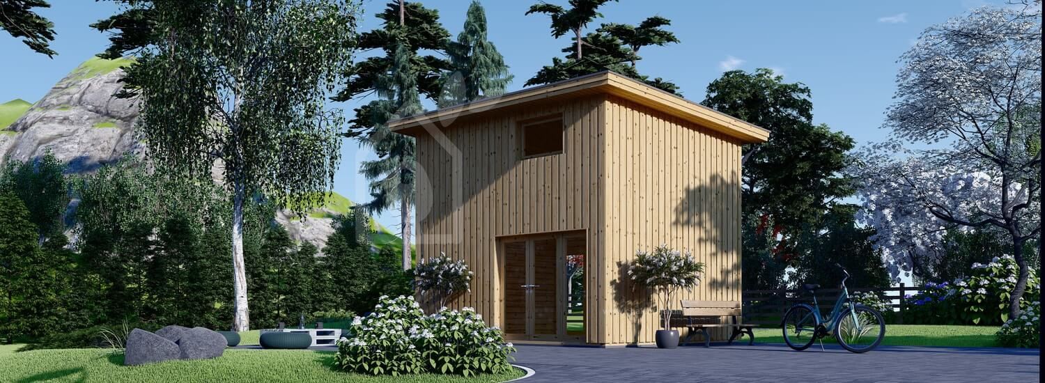 Studio de jardin LISA (44 mm + bardage), 21.84 m² visualization 1