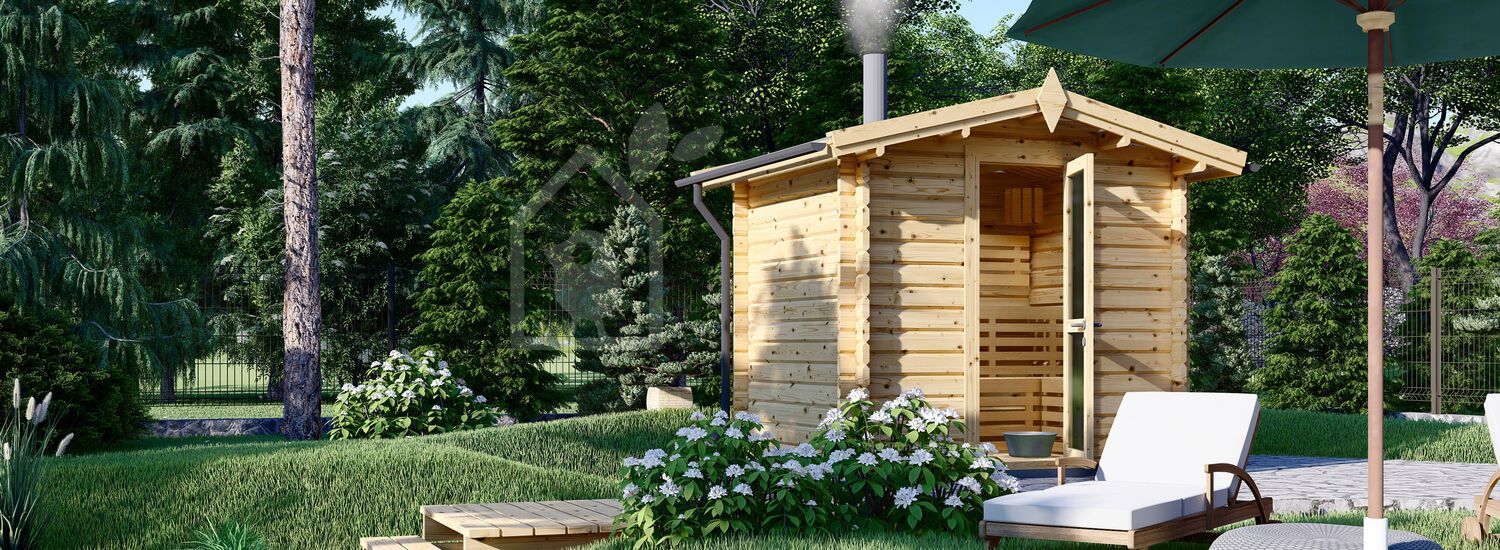 Sauna d'extérieur ELDA (44 mm), 2,5x2 m, 5 m² visualization 1