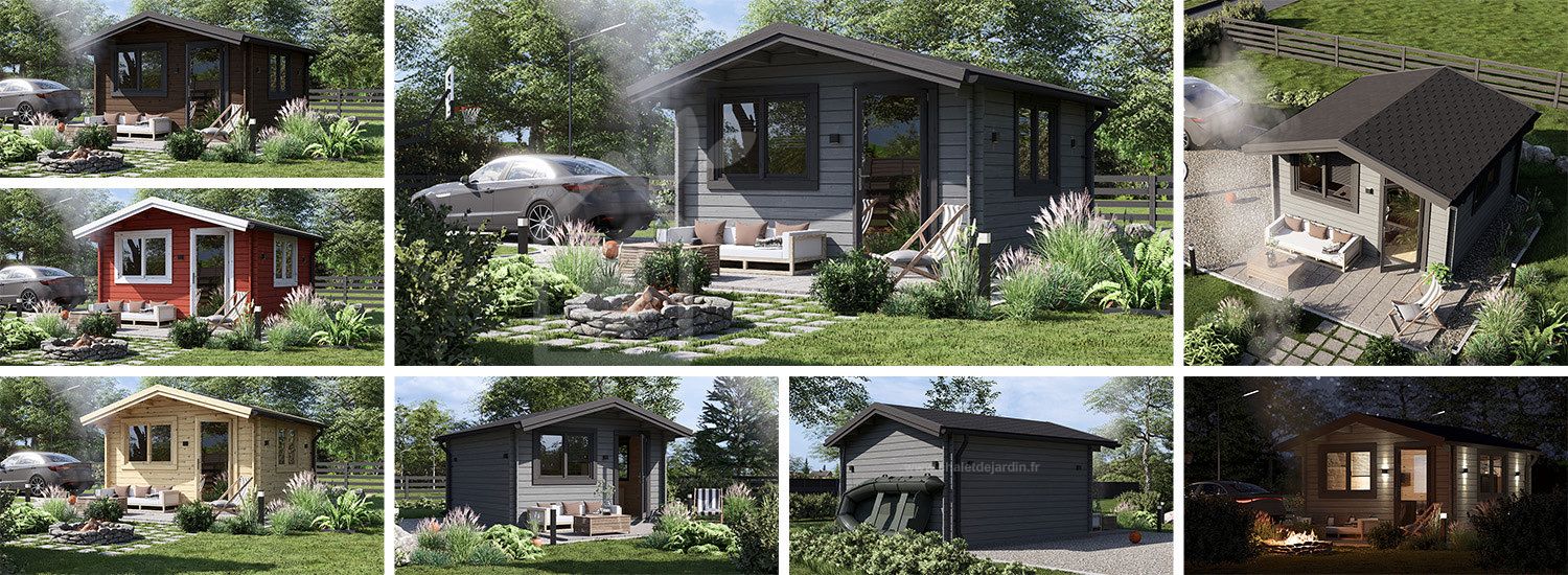 Abri de jardin en bois DREUX (34 mm), 4x4 m, 16 m² visualization 1