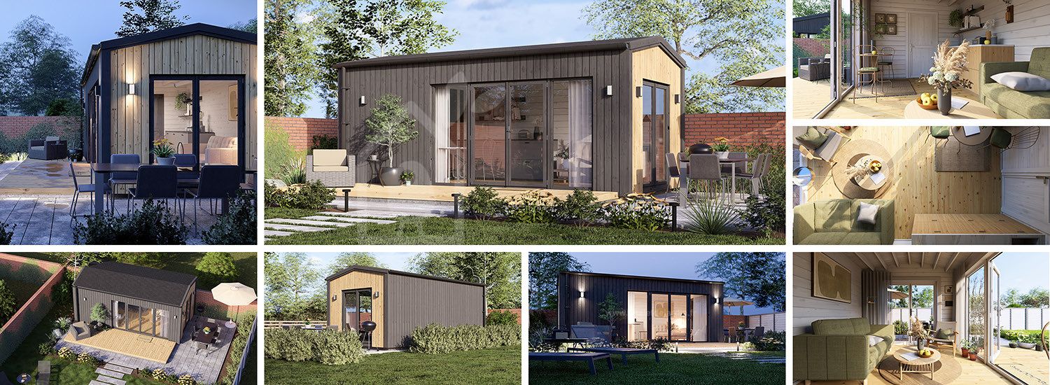 Abri de jardin en bois EMMY PLUS (34 mm + bardage), 6x3 m, 18 m² visualization 1