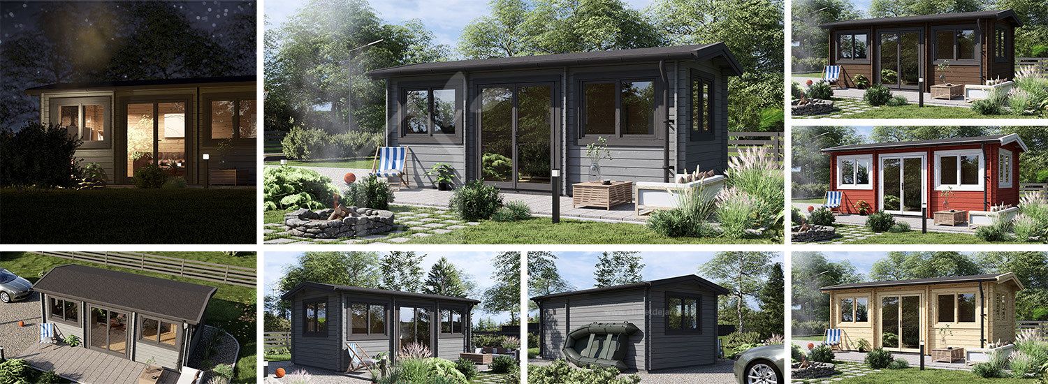 Abri de jardin en bois OAK (34 mm), 6x3 m, 16 m² visualization 1