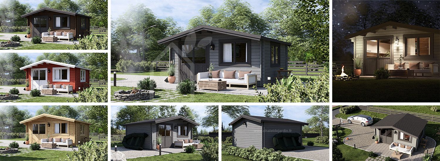 Abri de jardin en bois LILLE (34 mm), 5x4 m, 18 m² visualization 1