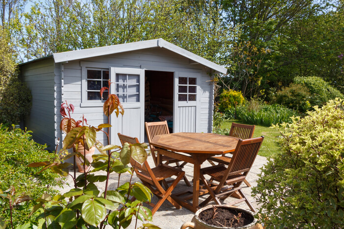 Abri de jardin bois, Chalet de jardin, Atelier, Kiosque, Gliorette fermée