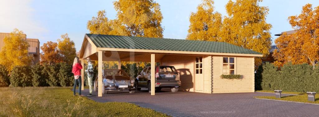 Carport en bois double